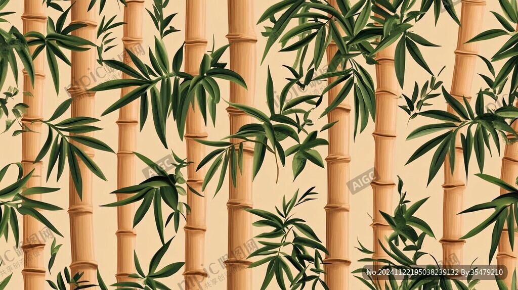 手繪竹圖案