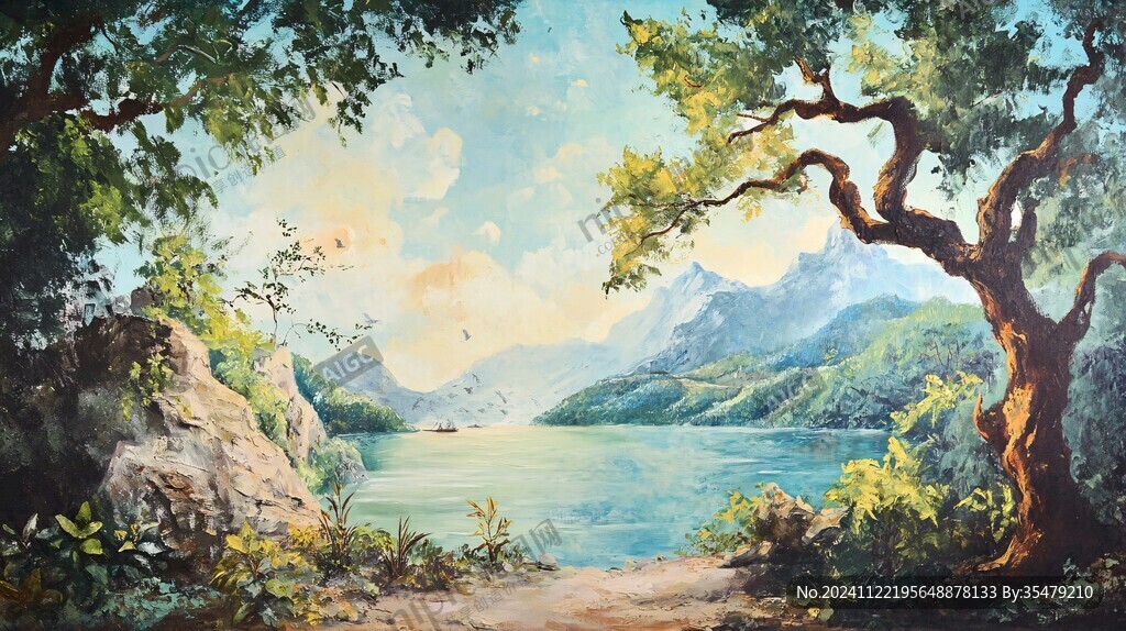 油畫山水