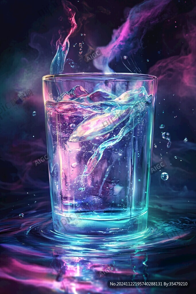 飲料杯夢幻背景