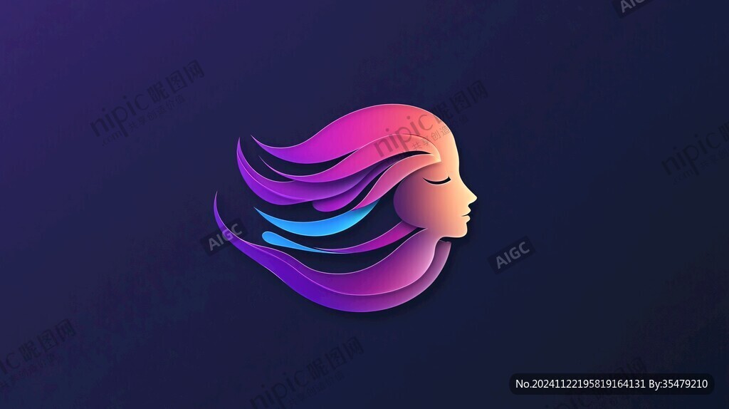 美女側臉標志