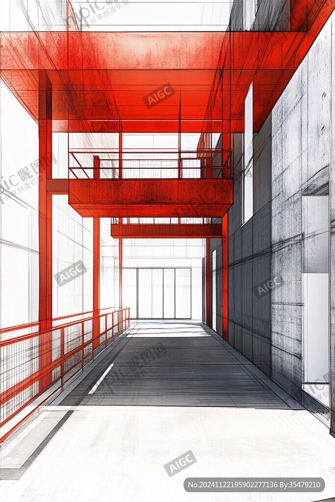 建筑內景透視