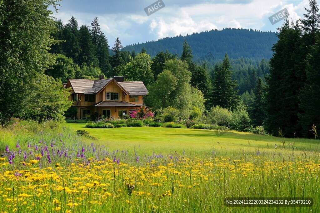 森林小屋高山草場