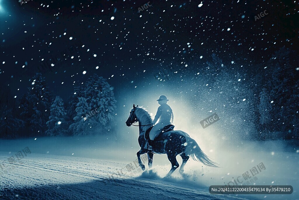 雪原騎馬人