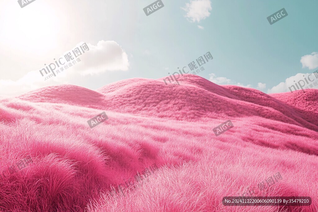 粉紅色的3d風(fēng)景