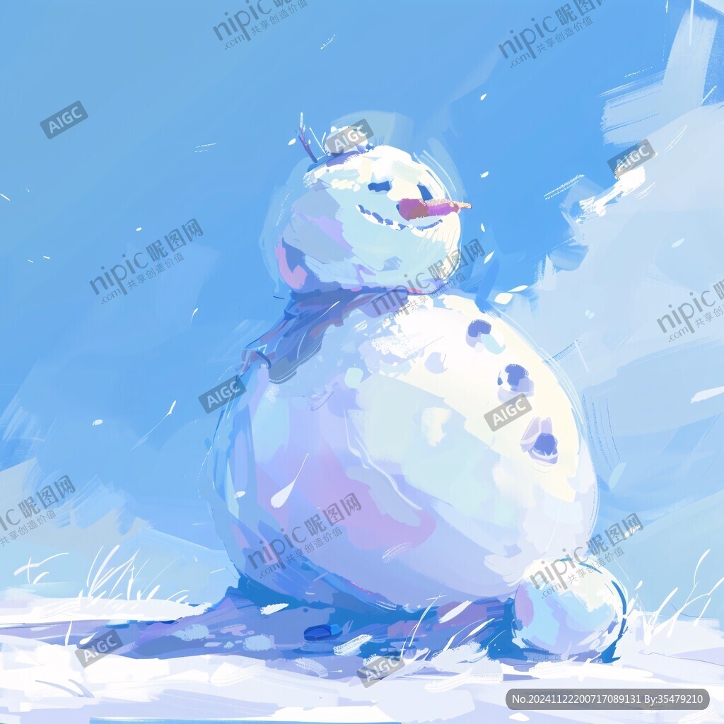 插畫(huà)雪人