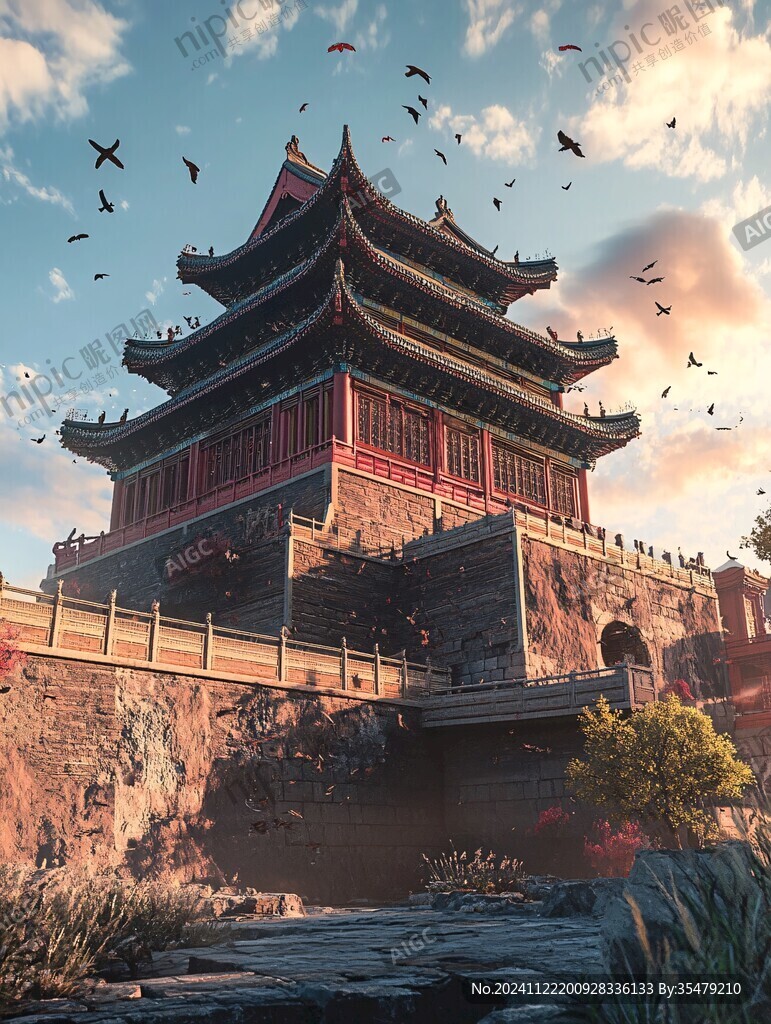 古代城樓樓臺