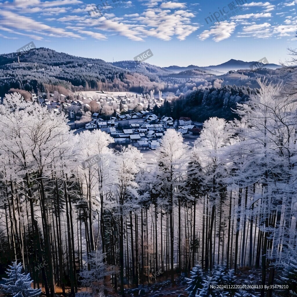 山村冬韻