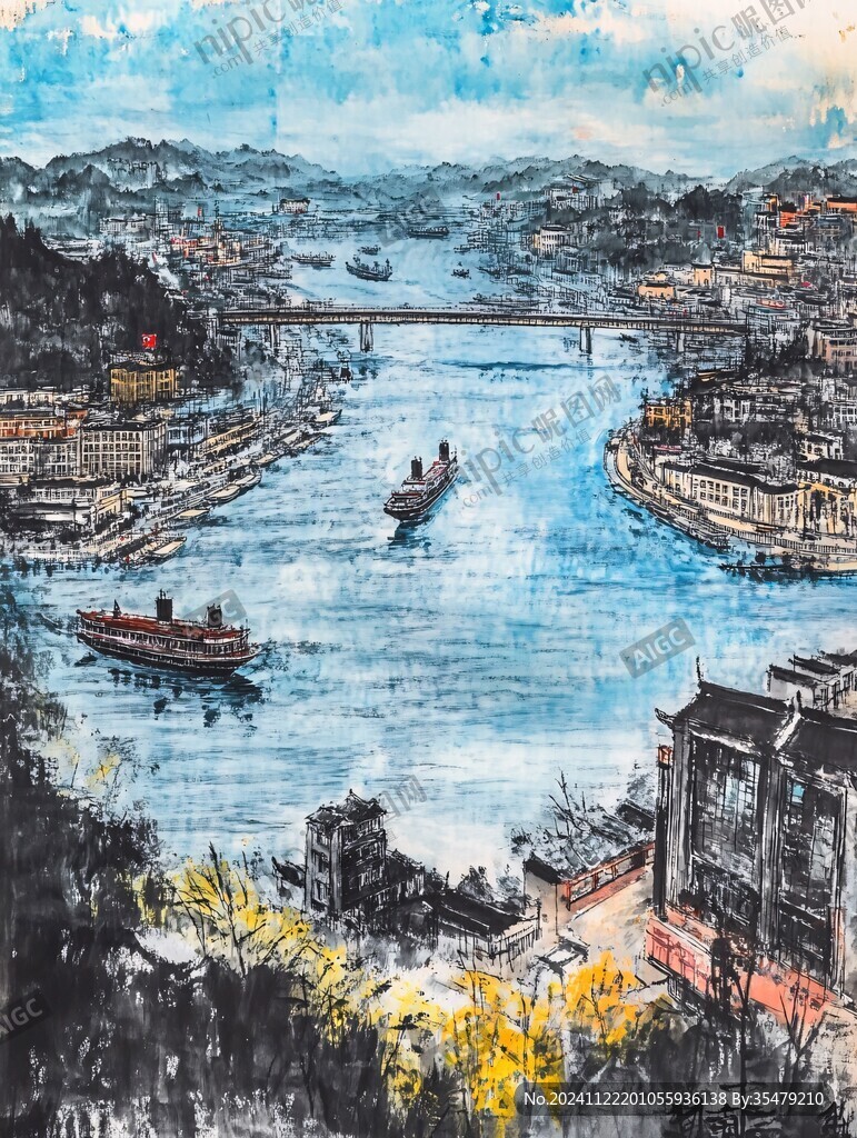水彩粵港澳印象