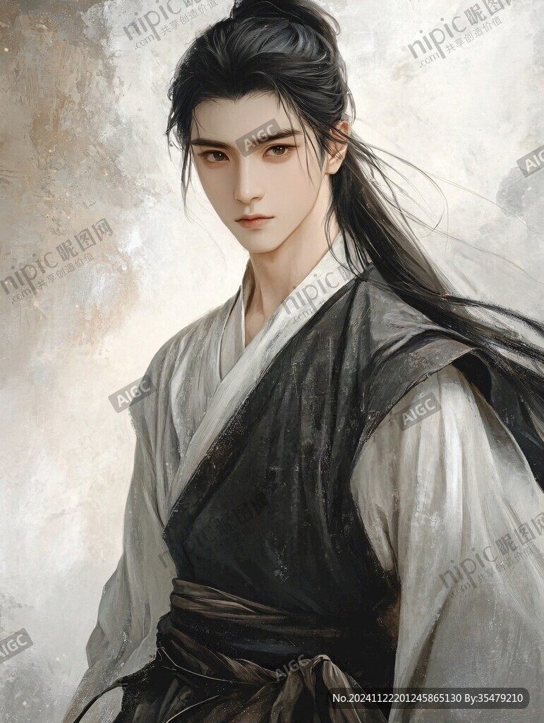 原創(chuàng)手繪古裝美男