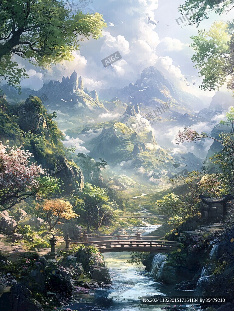 古風(fēng)山水場景
