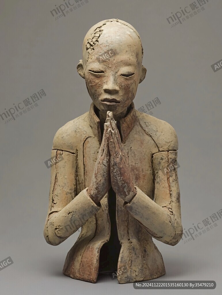 赤土陶男童獻納者頭像