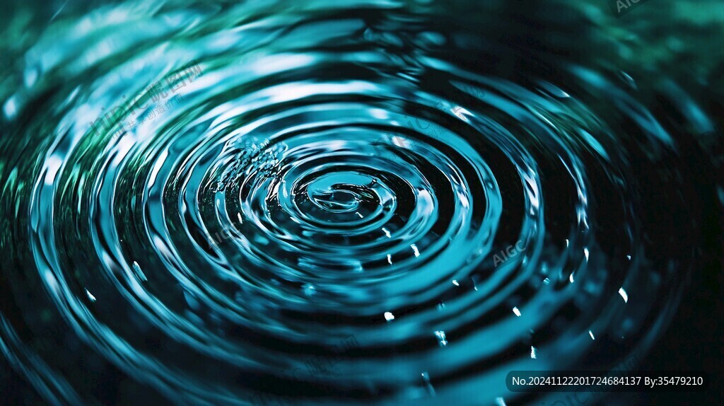 水滴在水面上的漣漪