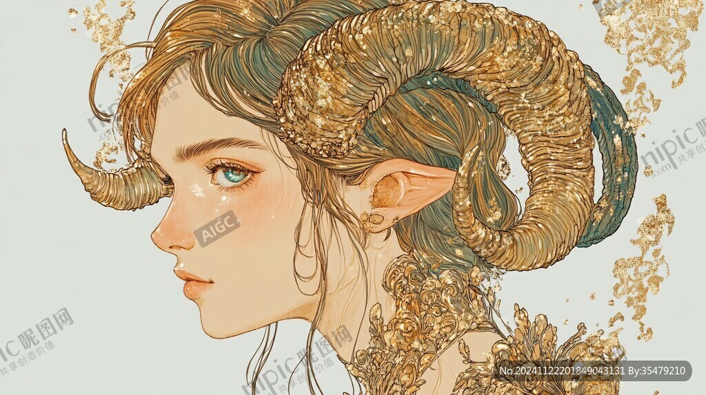 白羊座插畫