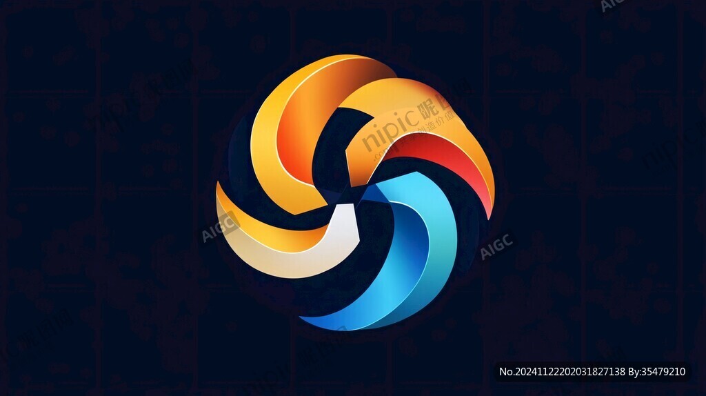 旋轉炫彩logo