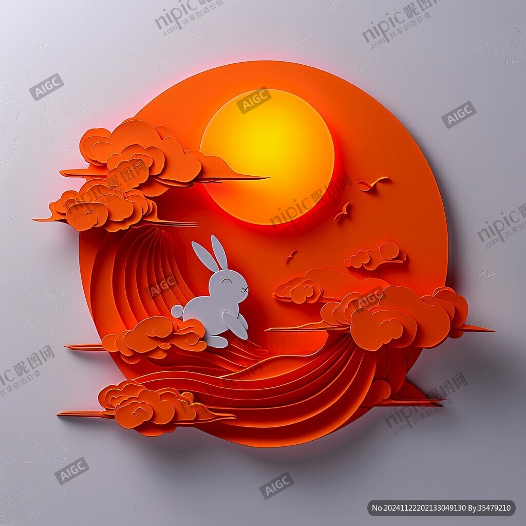 兔年剪紙風(fēng)