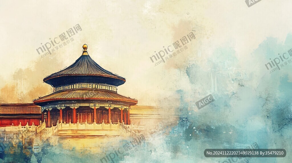 祈年殿多重曝光