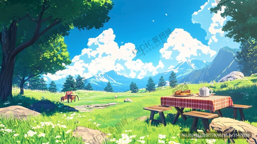 室外場景插畫