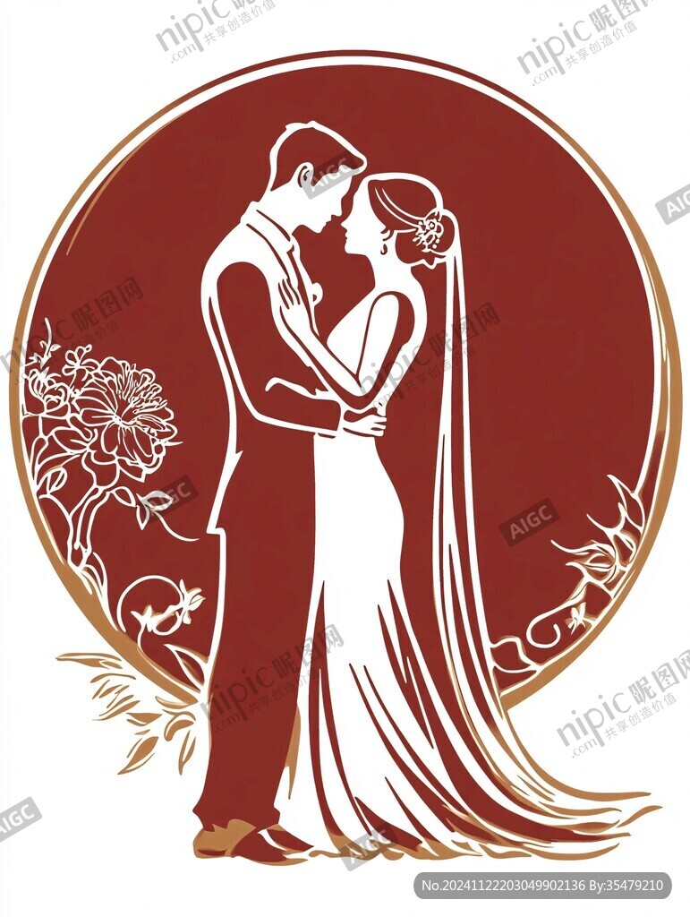 紅色手繪婚禮