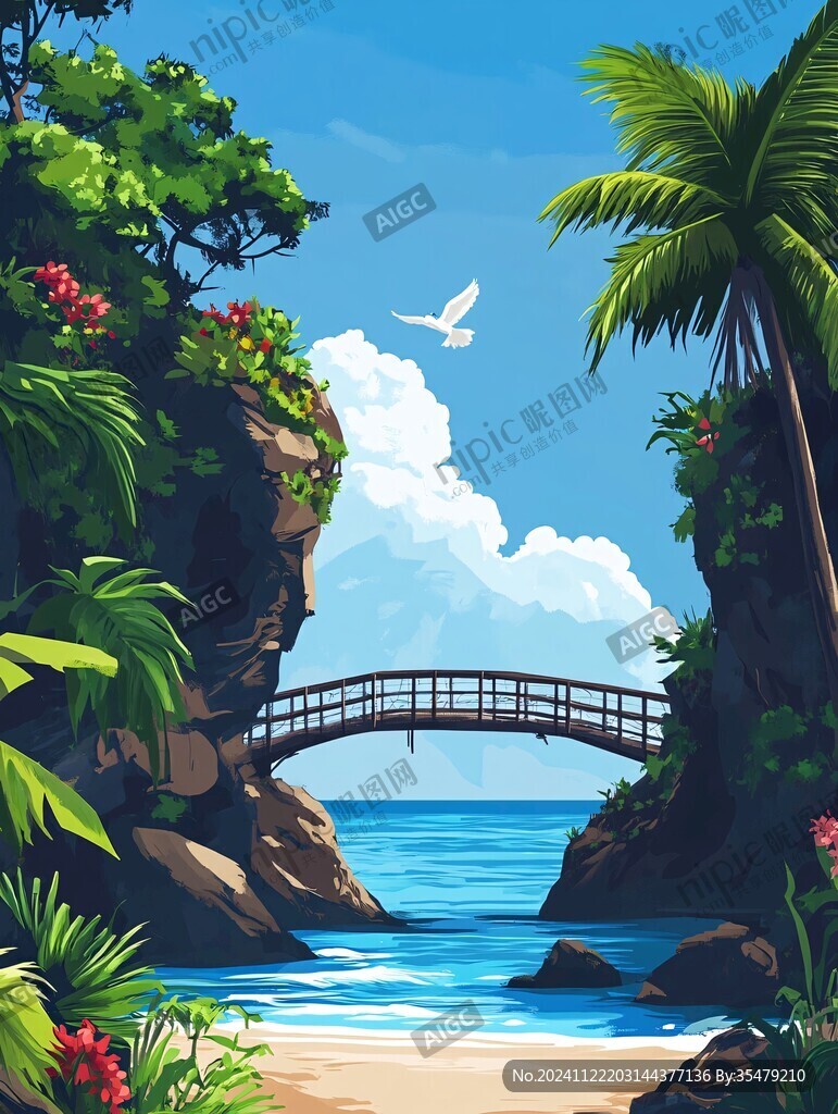 叢林中的石拱橋