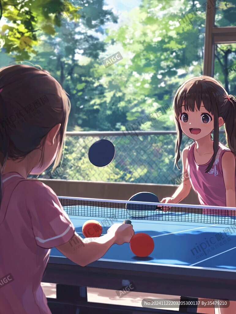 乒乓球插畫