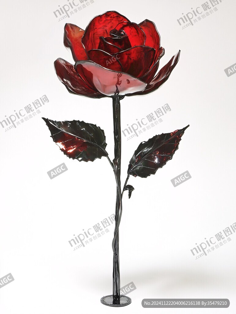 立體鐵藝玫瑰花