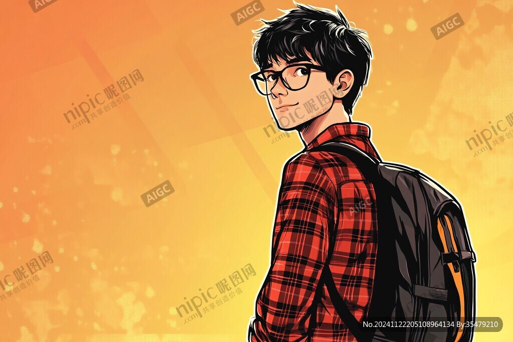 男生插畫
