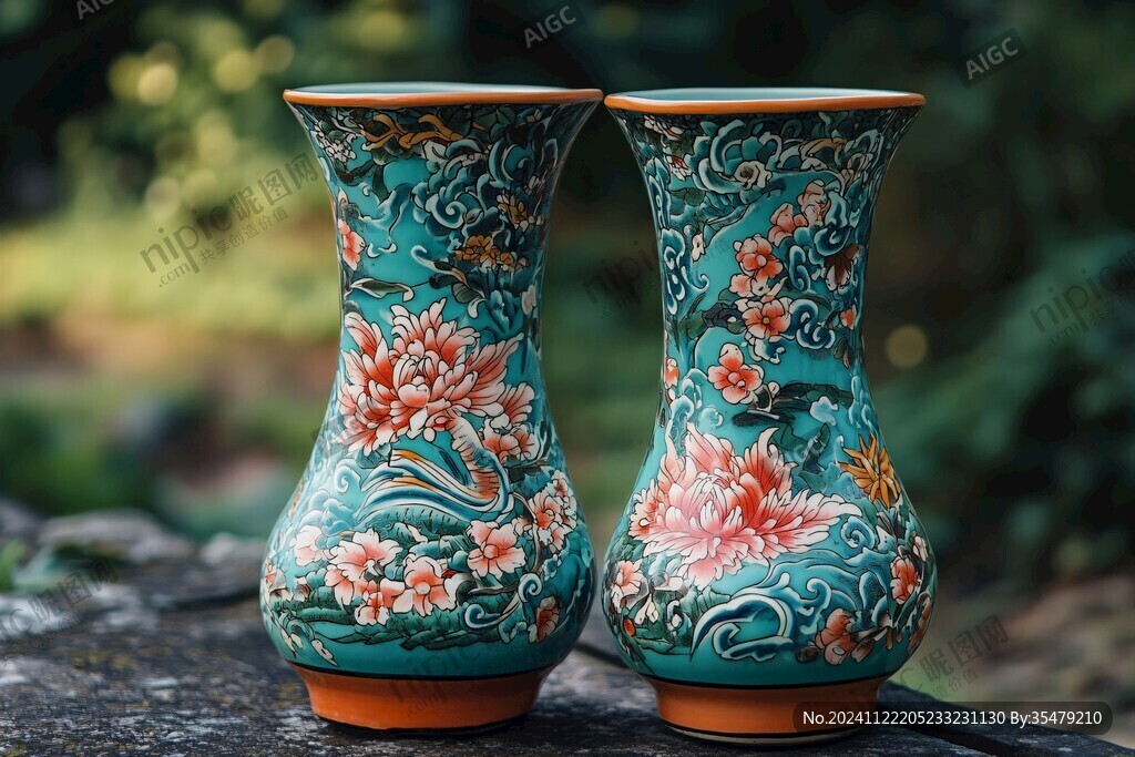 一對瓷瓶