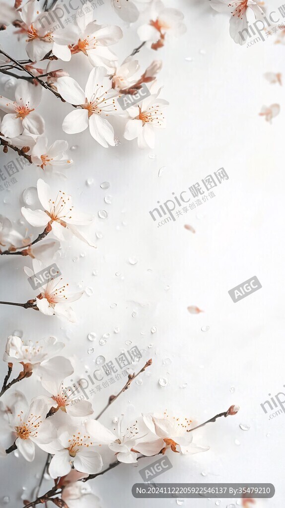 唯美花瓣創(chuàng)意桃花