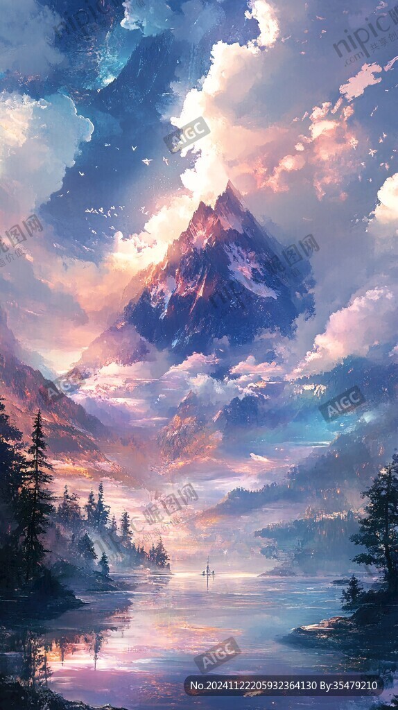 插畫唯美風景