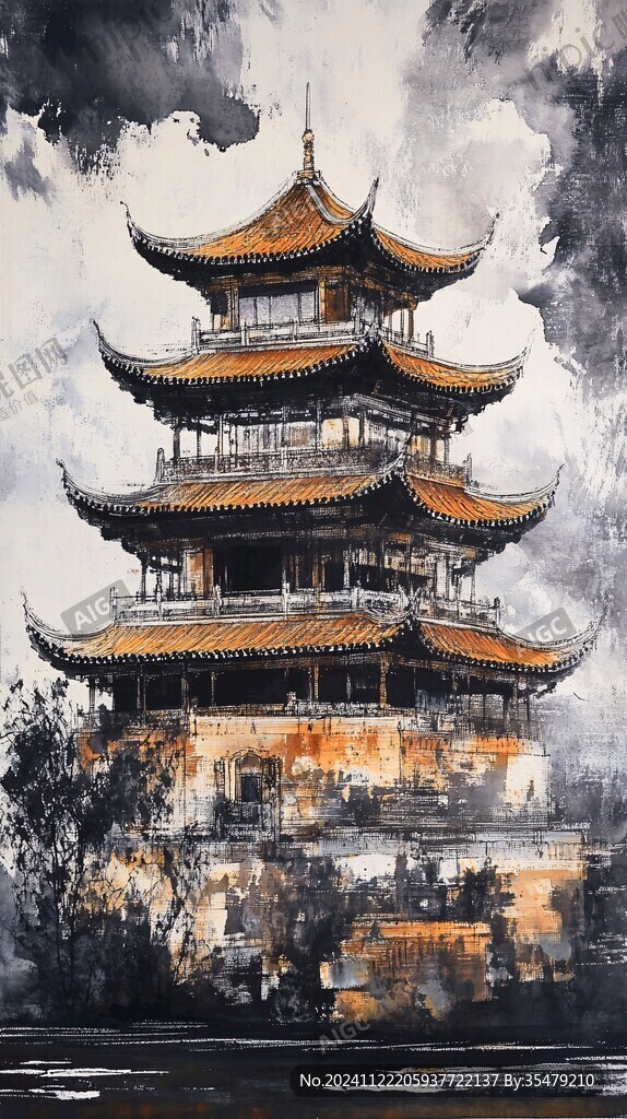 水彩逍遙樓