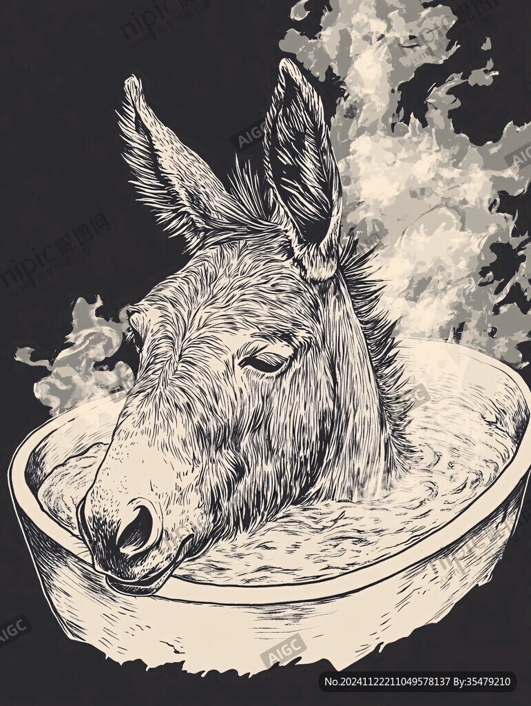毛驢包裝插圖
