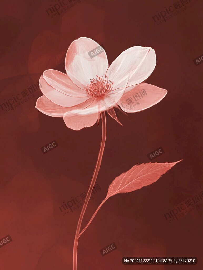 簡(jiǎn)紅大氣花朵