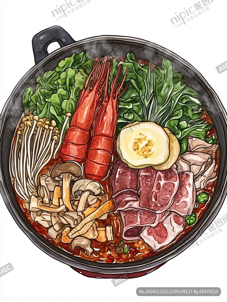 牛肉冷面插畫
