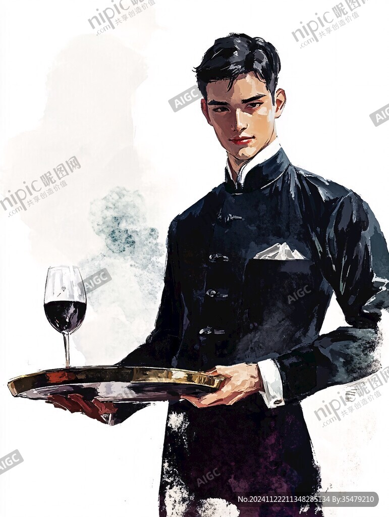 清朝人物型男文創(chuàng)插畫