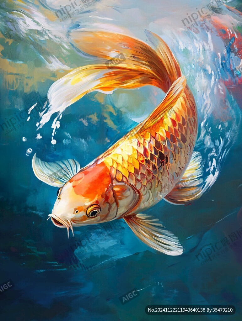 卡通寫實紅鯉魚
