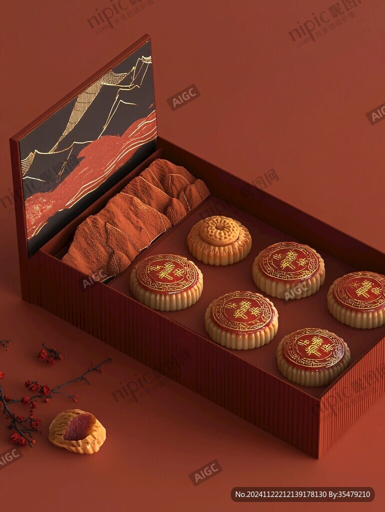 3d月餅場景