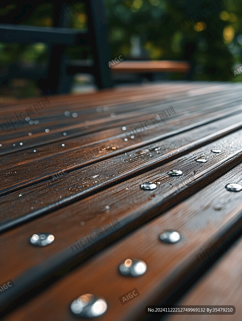 雨中的長椅