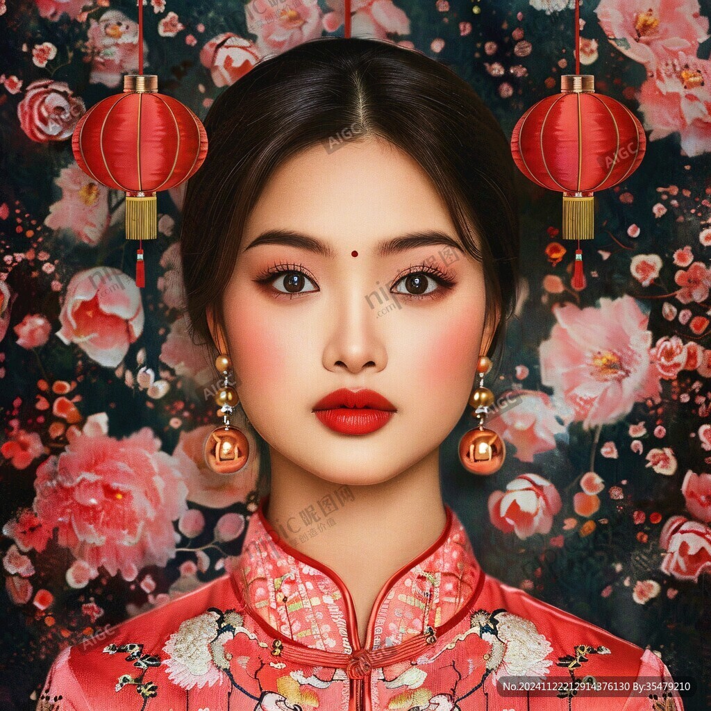 中式美女頭像