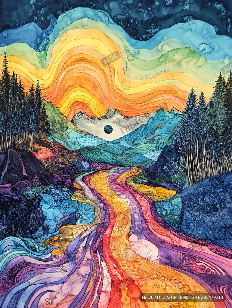 科幻油畫油彩