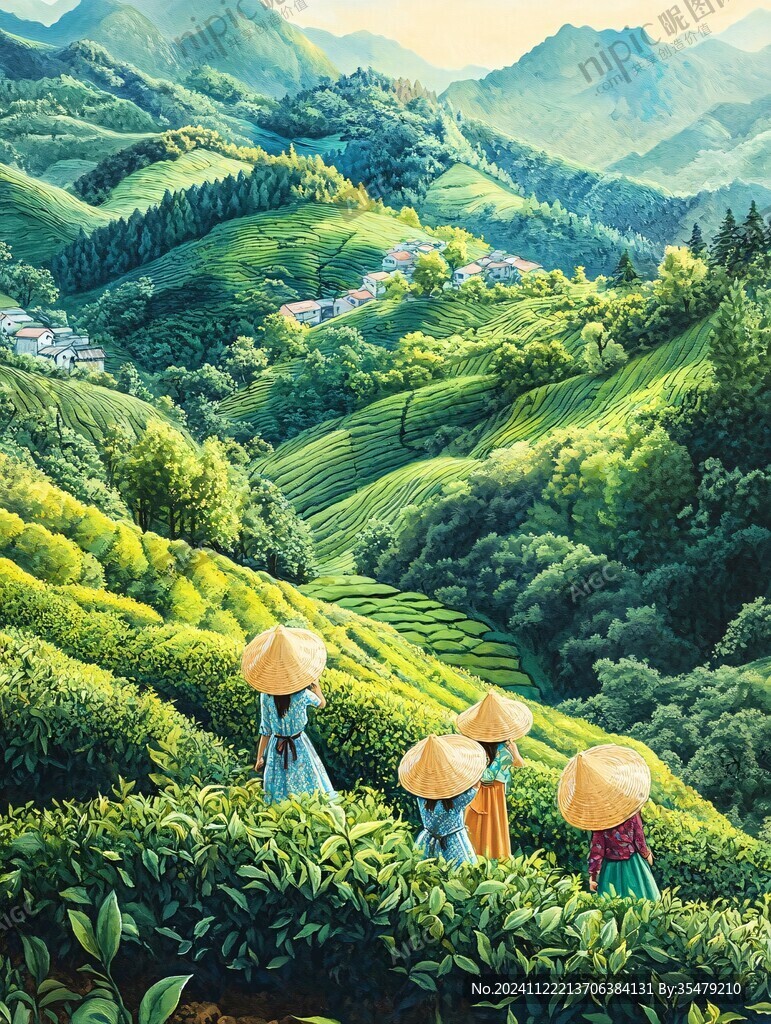 采茶裝飾畫