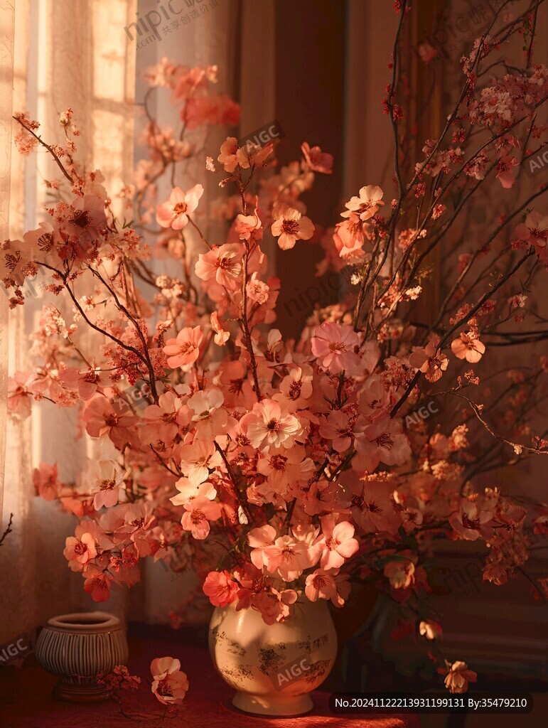 櫻桃花光影