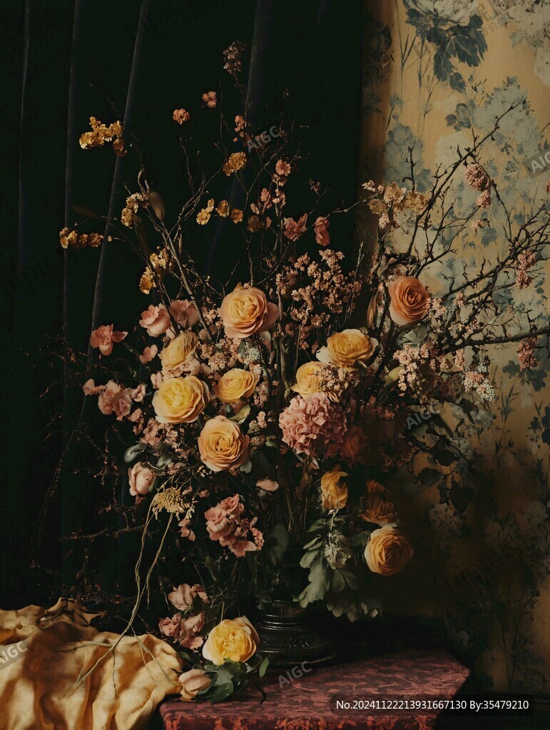 油畫風(fēng)花材