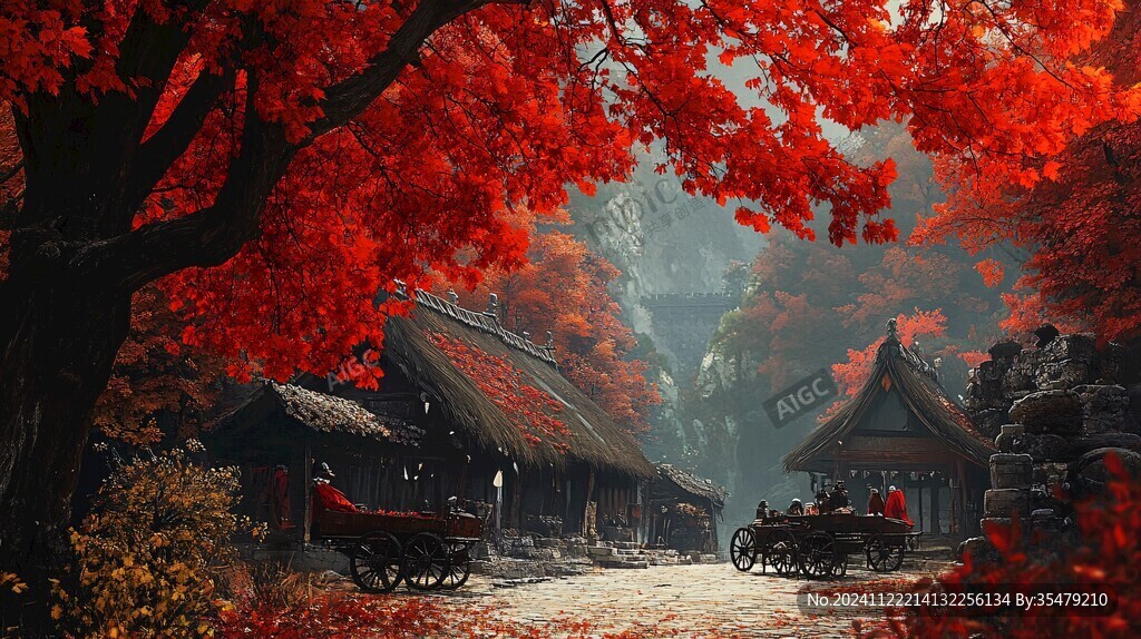 唯美秋天場景