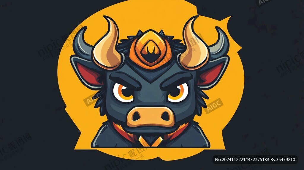 牛吉祥物形象插畫