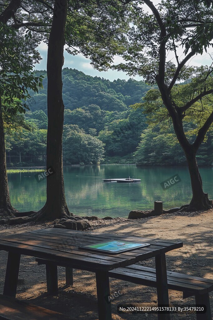 鶯脰湖畔