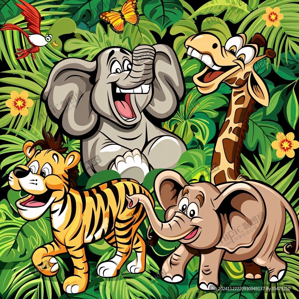 卡通寫實漫畫野生動物