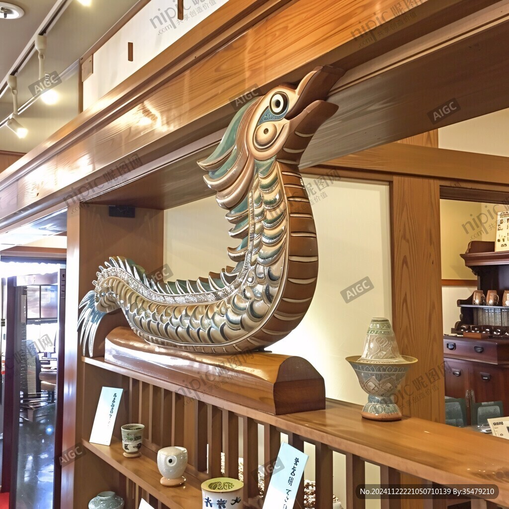 龍頭魚尾雕刻