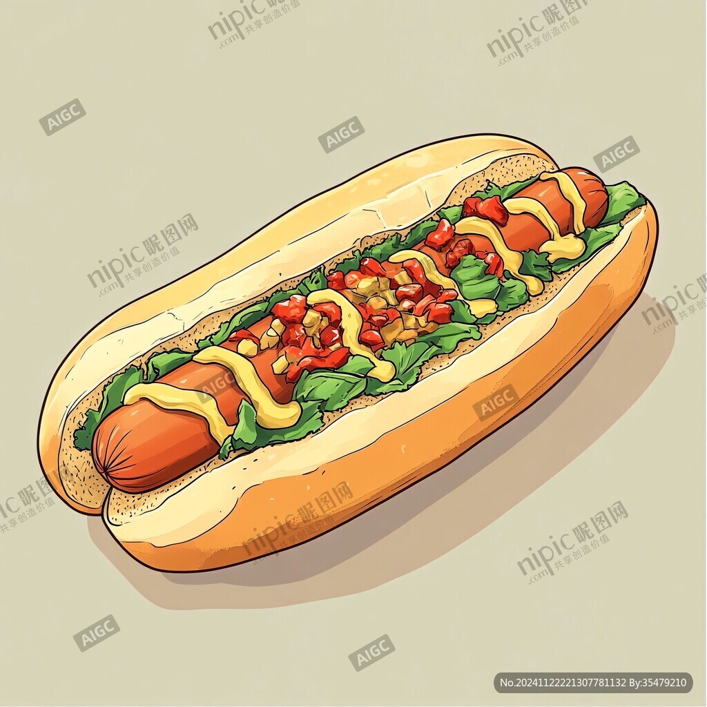 美式熱狗西餐美食小吃