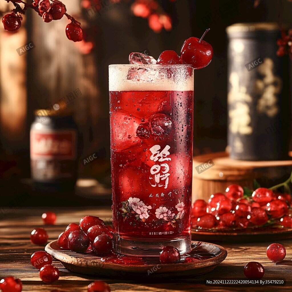 洛神花汽泡水