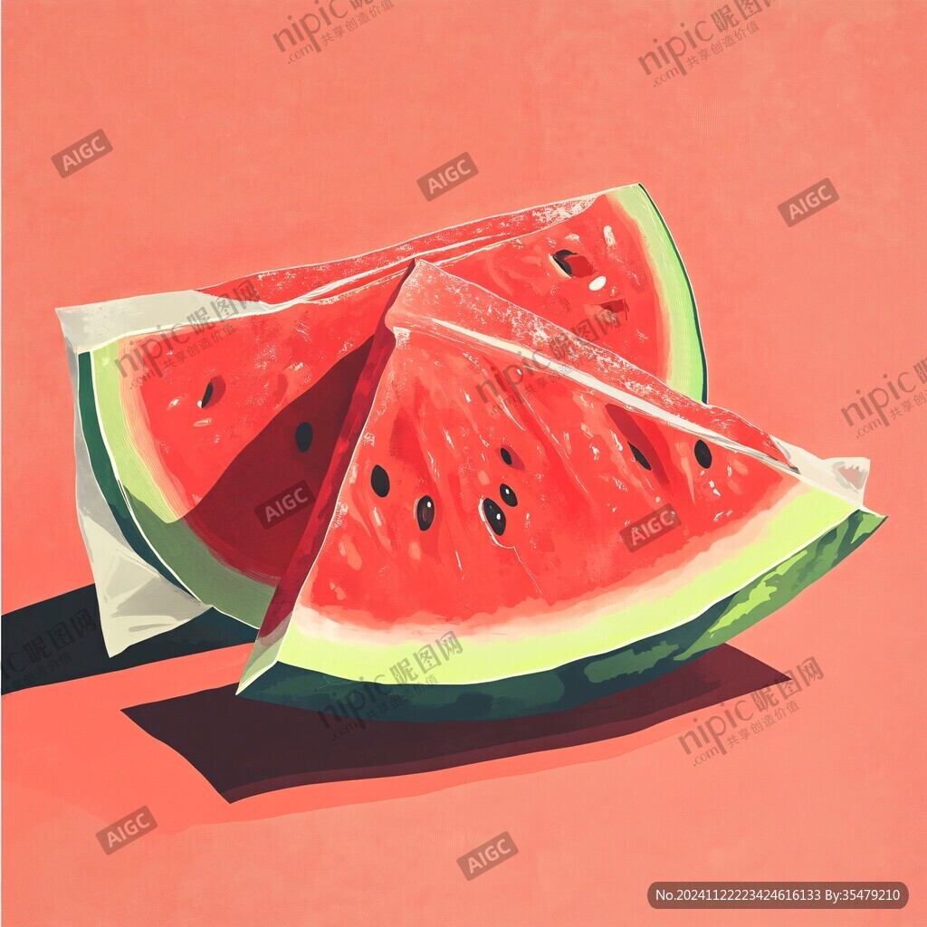 西瓜創意插畫